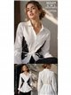 Camisa algodón con encaje lateral