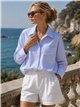 Camisa rayas algodón con bolsillo