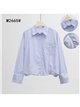 Camisa rayas algodón con bolsillo