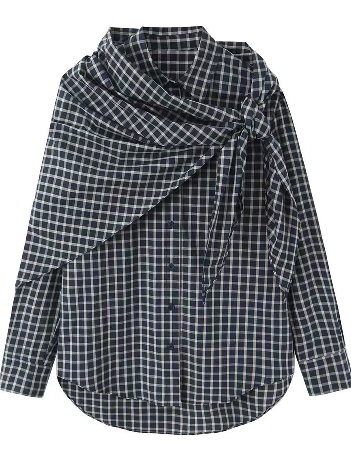 Camicia a quadri con fazzoletto