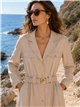 Vestido midi camisa com cinto