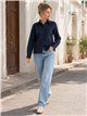 Camisa cuadros con lazada trasera