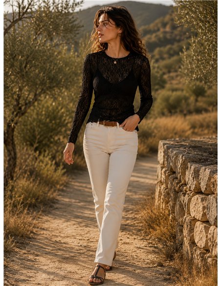 Camiseta encaje lycra