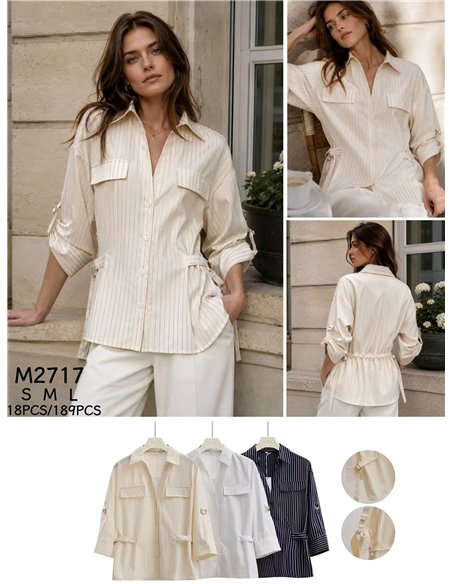 Camisa rayas con bolsillos