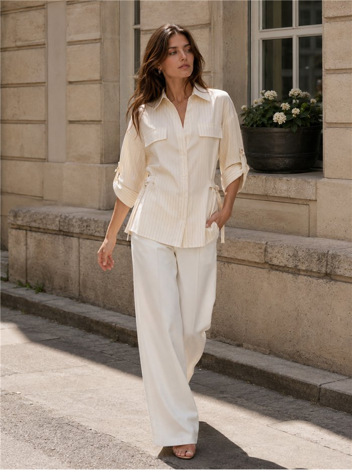 Camisa rayas con bolsillos