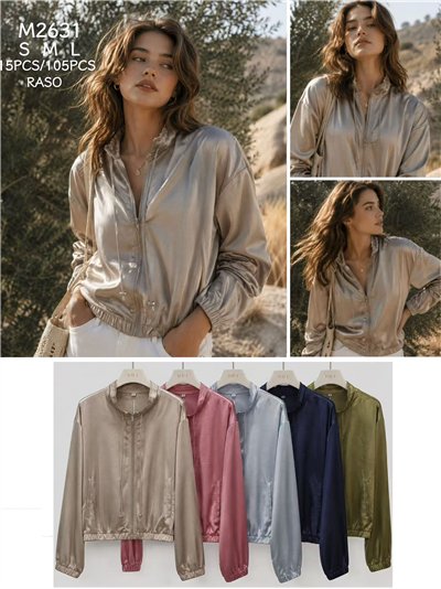 Chaqueta bomber satinada 2