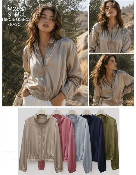 Chaqueta bomber satinada