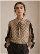 Camisa cuadros con encaje