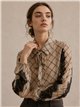 Camisa cuadros con encaje