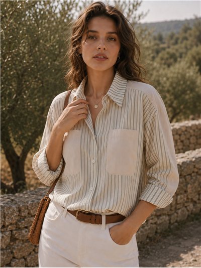 Camisa rayas con bolsillos