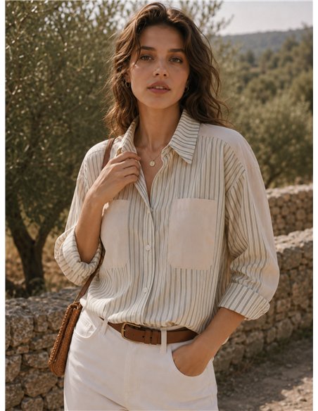 Camisa rayas con bolsillos