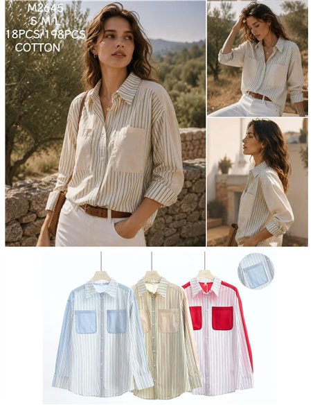Camisa rayas con bolsillos