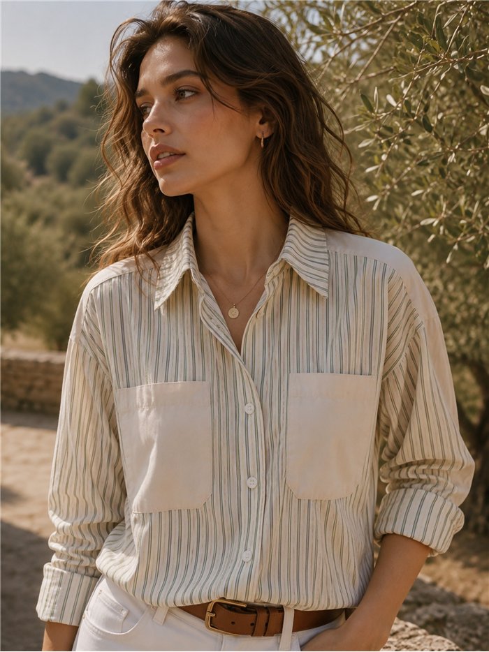 Camisa rayas con bolsillos