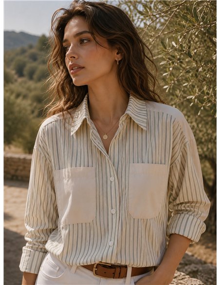 Camisa rayas con bolsillos