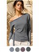 Camiseta rayas hombro descubierto