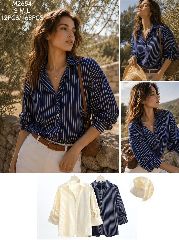 Camisa rayas detalle manga