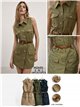 Vestido camisero safari con cinturón