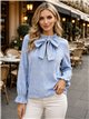 Blusa bordada con lazada