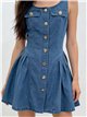 Vestido denim botones dorados
