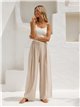Pantalón wide-leg con cintura elástica