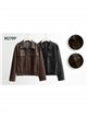 Faux leather zip jacket