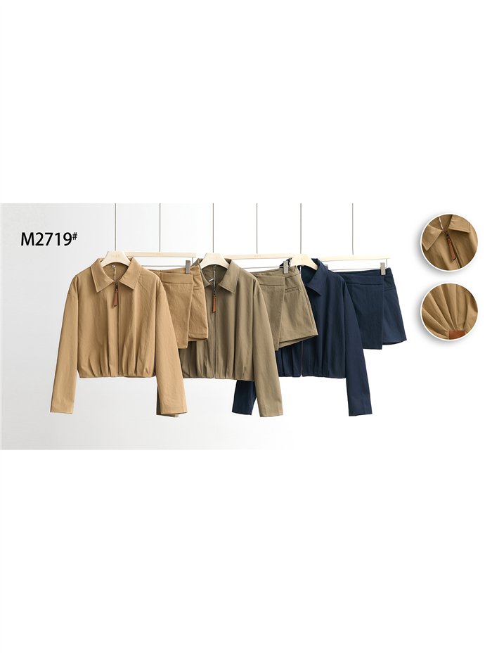 Conjunto chaqueta y falda pantalón