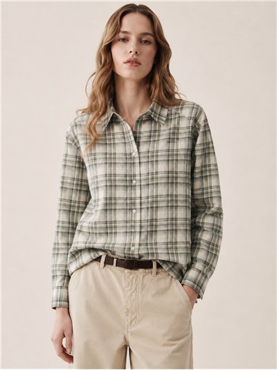 Camisa cuadros algodón