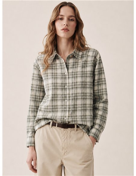 Camisa cuadros algodón