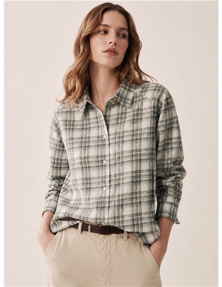 Camisa cuadros algodón