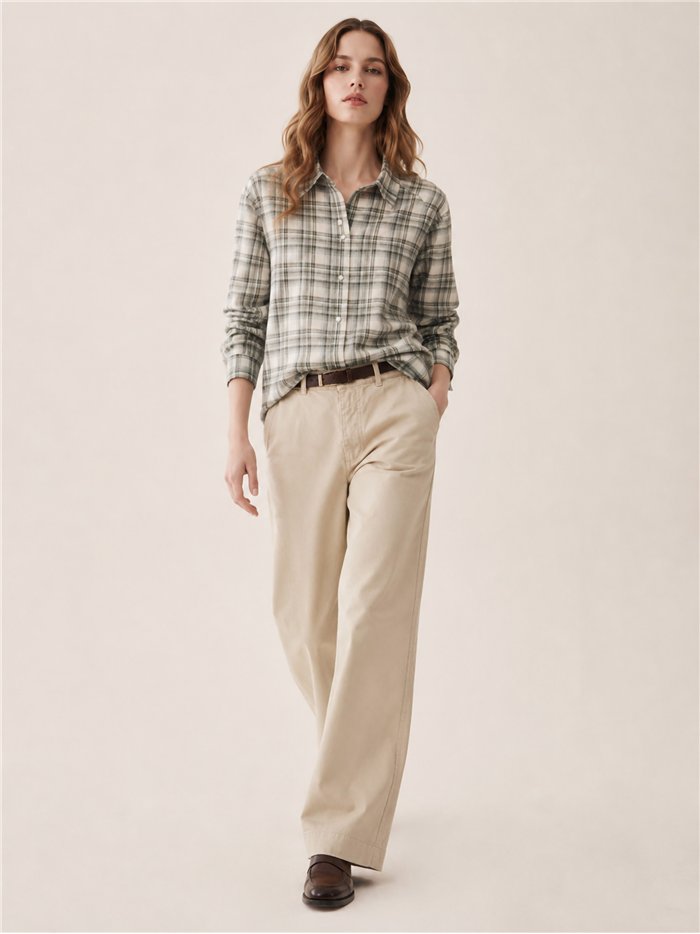 Camisa cuadros algodón