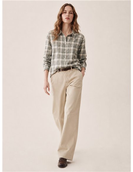 Camisa cuadros algodón