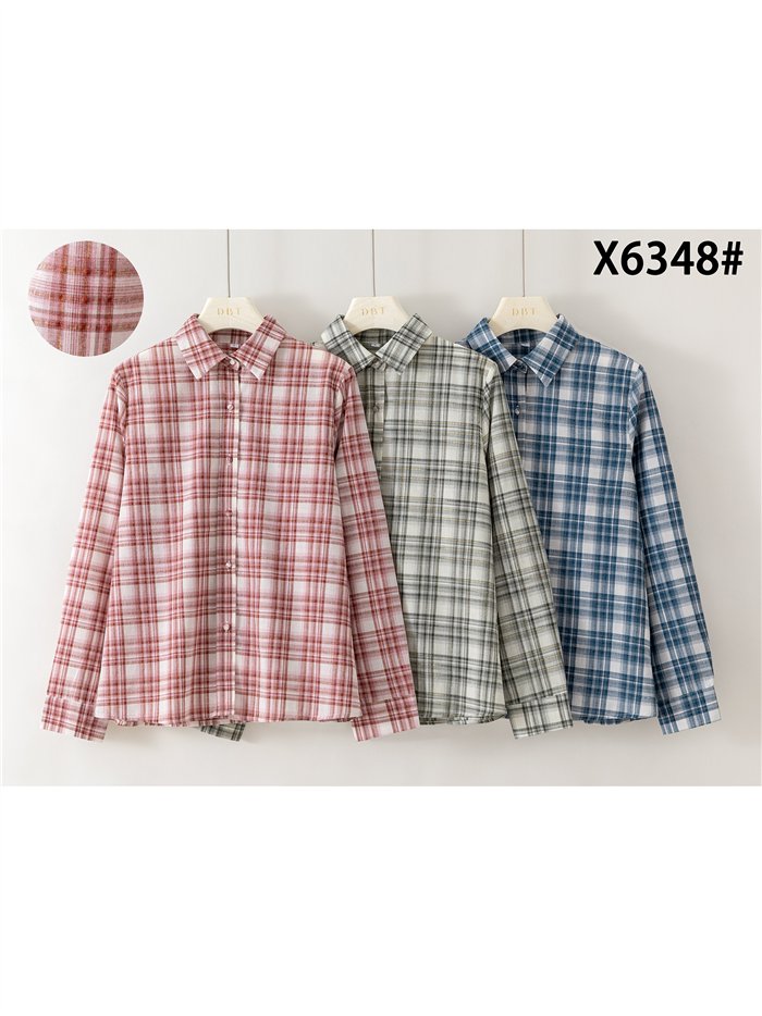 Camisa cuadros algodón