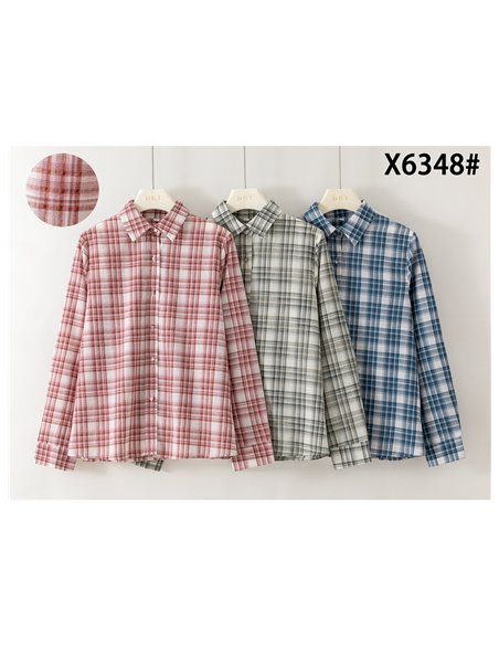 Camisa cuadros algodón