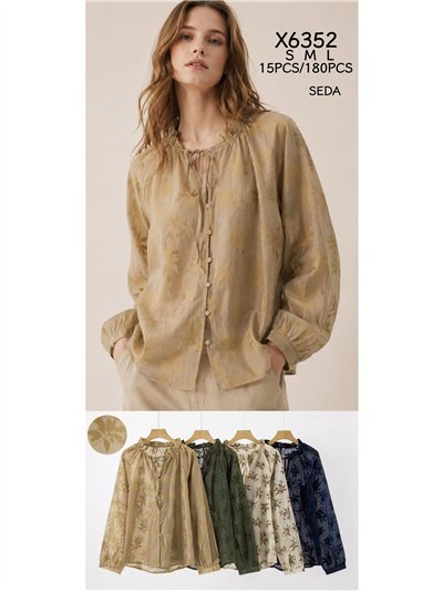 Blusa floral efecto seda 2