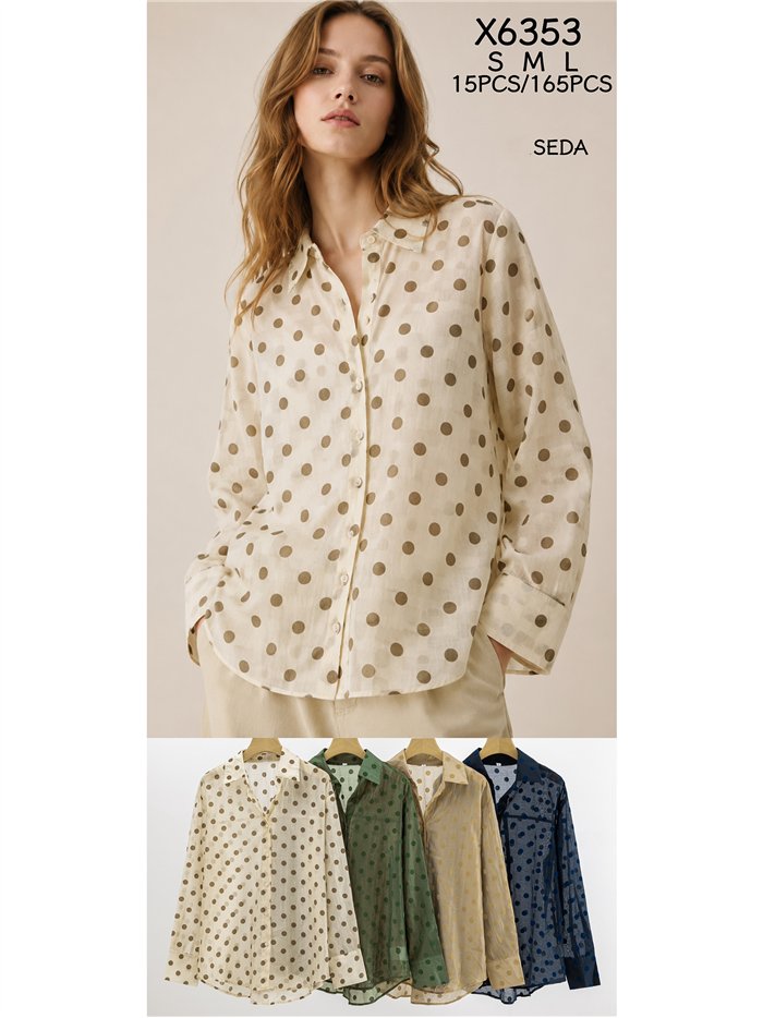 Camisa lunares efecto seda