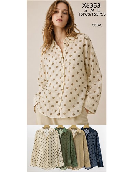 Camisa lunares efecto seda