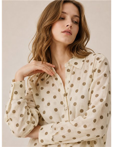 Camisa lunares efecto seda