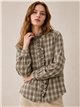 Camisa cuadros con volantes bordados