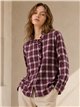 Camisa cuadros con puntilla