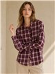 Camisa cuadros con puntilla
