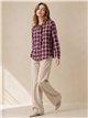 Camisa cuadros con puntilla