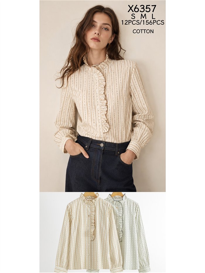 Camisa rayas con volante