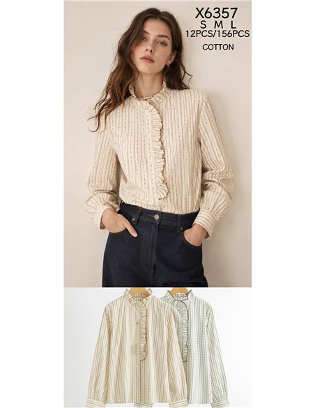 Camisa rayas con volante