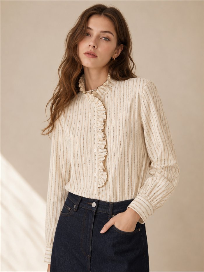 Camisa rayas con volante