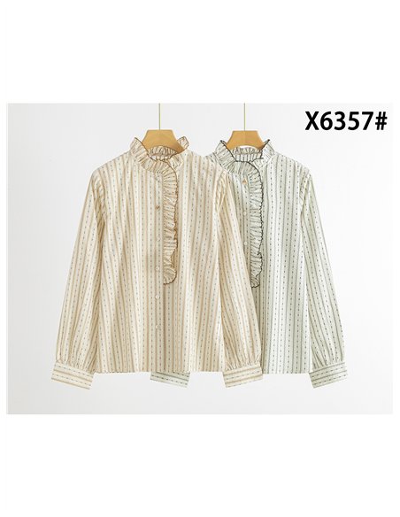 Camisa rayas con volante