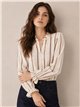 Blusa rayas puño con volante