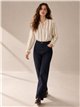 Blusa rayas puño con volante