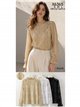 Blusa encaje cuello subido