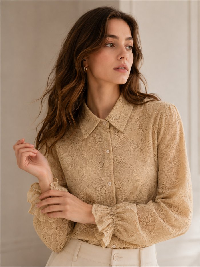 Camisa encaje floral