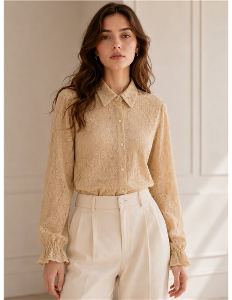 Camisa encaje floral